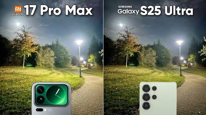 مقایسه دوربین شیائومی ۱۷ پرو مکس با سامسونگ گلکسی S25 اولترا